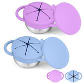 KLCKH snack cups 2-pack spill-proof design ideal for mess-free toddler snacking