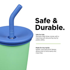 Klean Kanteen 10oz Kid's Cup Spring Bud chip-resistant coating stands up to daily wear.