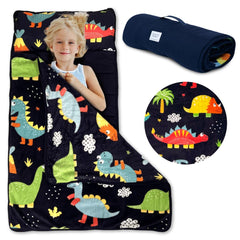 Klevly Toddler Nap Mat with Pillow close-up, plush fabric for cozy naps.