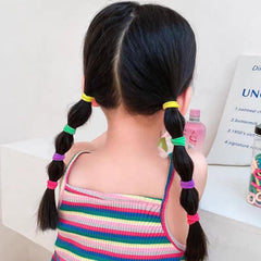 KLEYAO seamless kids hair ties keep ponytails smooth without pulling or tangling.