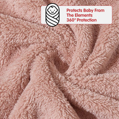 KLHYIT hooded towel with animal-face design adds bath-time fun.