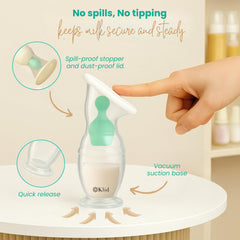 Klid Home ergonomic-fit silicone collector provides comfortable suction during let-down and engorgement.