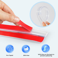 Kloejaa edge protector on bookshelf corner blends invisibly while safeguarding curious kids.