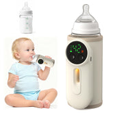 KLOMBIO portable bottle warmer with display shows temperature control for precise warming.