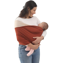 Kloovete baby wrap sling newborn closeup highlights soft, cozy fabric for gentle early bonding.
