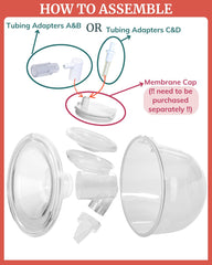 kmaier tubing adapter-collection cups connection supports flexible pump configurations