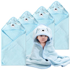 kmilro baby hooded towel coral fleece close-up shows ultra-soft texture for gentle drying