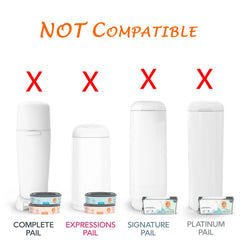KMKMVV refills capacity pictured as up to 260 newborn diapers.