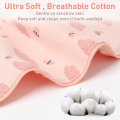 Knirose arm-in-out transition swaddle for flexible baby sleepwear.