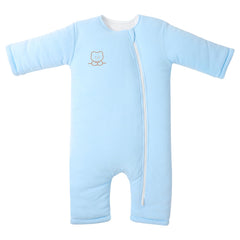 Knirose Premium Cotton Sleep Sack blue legs β warm, secure sleep for 3-6 months.