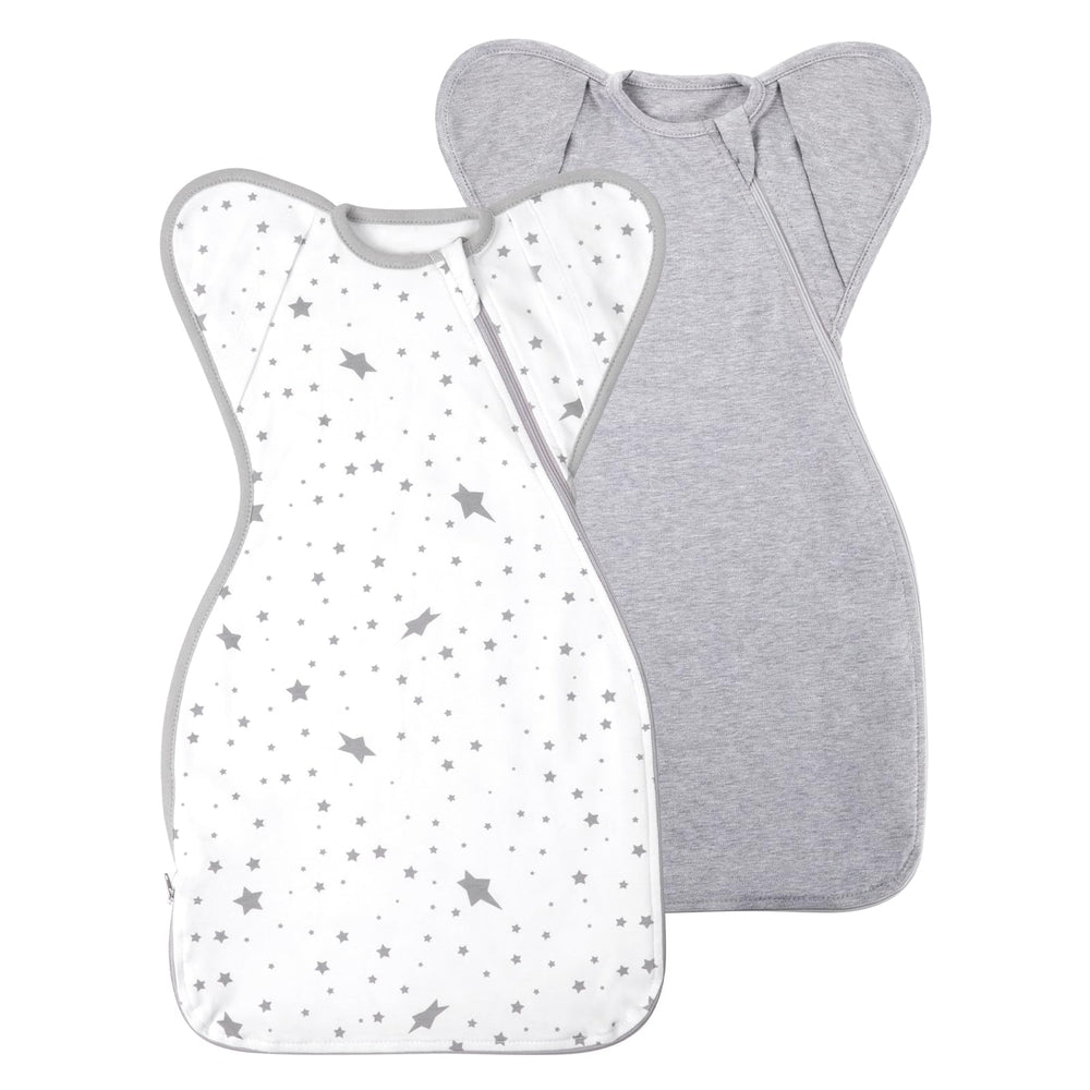Knirose arms-up design sleep-sack promotes natural sleep posture for calmer nights.