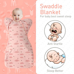 Knirose swaddle with hidden two-way zipper enabling night diaper changes