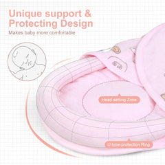 Knirose swaddle Peachpink hook-loop detail—gentle adjustable fit.
