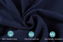 Knlpruhk Muslin Pack Play Sheets 130gsm fabric adds thicker softness for cozy naps.