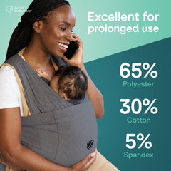 Koala Babycare wrap with adjustable bands for quick, clean wear