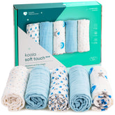Koala Babycare burp cloths folded in neutral color provide soft absorbent coverage.