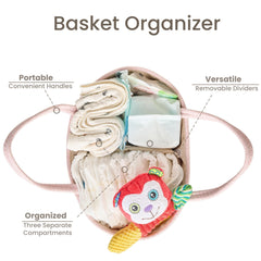 Kodomoore diaper caddy side handles enable easy transport between rooms