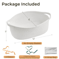 Kodomoore empty woven basket 12x8x5, ideal for small gifts and decor.