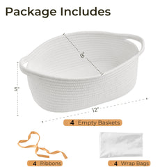 Kodomoore empty woven basket in white, perfect for stylish nursery organization.