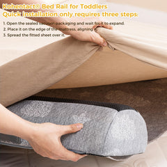 Kohentact bed rail bumpers on bed edge demonstrate edge protection for safe transitions