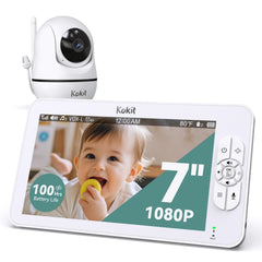 Kokit 7-inch screen view offers crisp nursery visibility for quick checks.