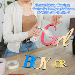 Kokolap gender reveal sign backdrop with adhesive back, quick setup on walls or balloon arches.