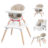 Komcot baby high chair 7-in-1 conversion in action supports growing meals