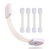 KongNai cabinet locks 4-pack on a drawer strap showing adjustable safety for curious kids.