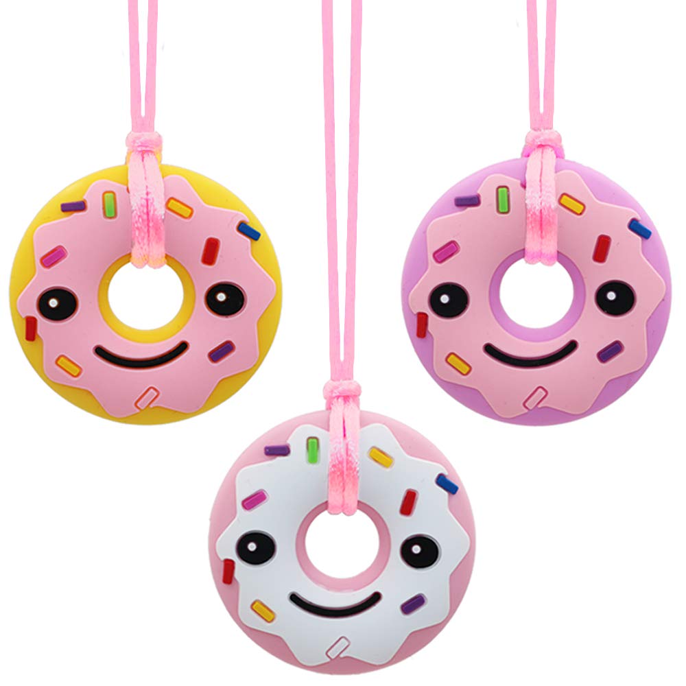 KongNai sensory chew necklace donut pendant eases stress and supports focus during daily tasks