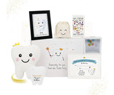 Konijo Tooth Fairy Pillow sits cozy on a bed for bedtime ritual