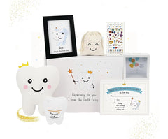 Konijo Tooth Fairy Pillow sits cozy on a bed for bedtime ritual