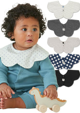 Konny baby bibs showing 360 rotate and double sided design for versatile use