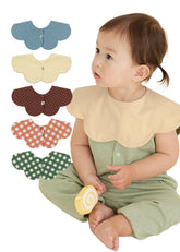 Konny Baby Bibs 360° rotate front view shows dual-sided design for easy changes