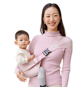 Konny Baby Carrier Hip Seat front pink view for ergonomic comfort during all-day outings.