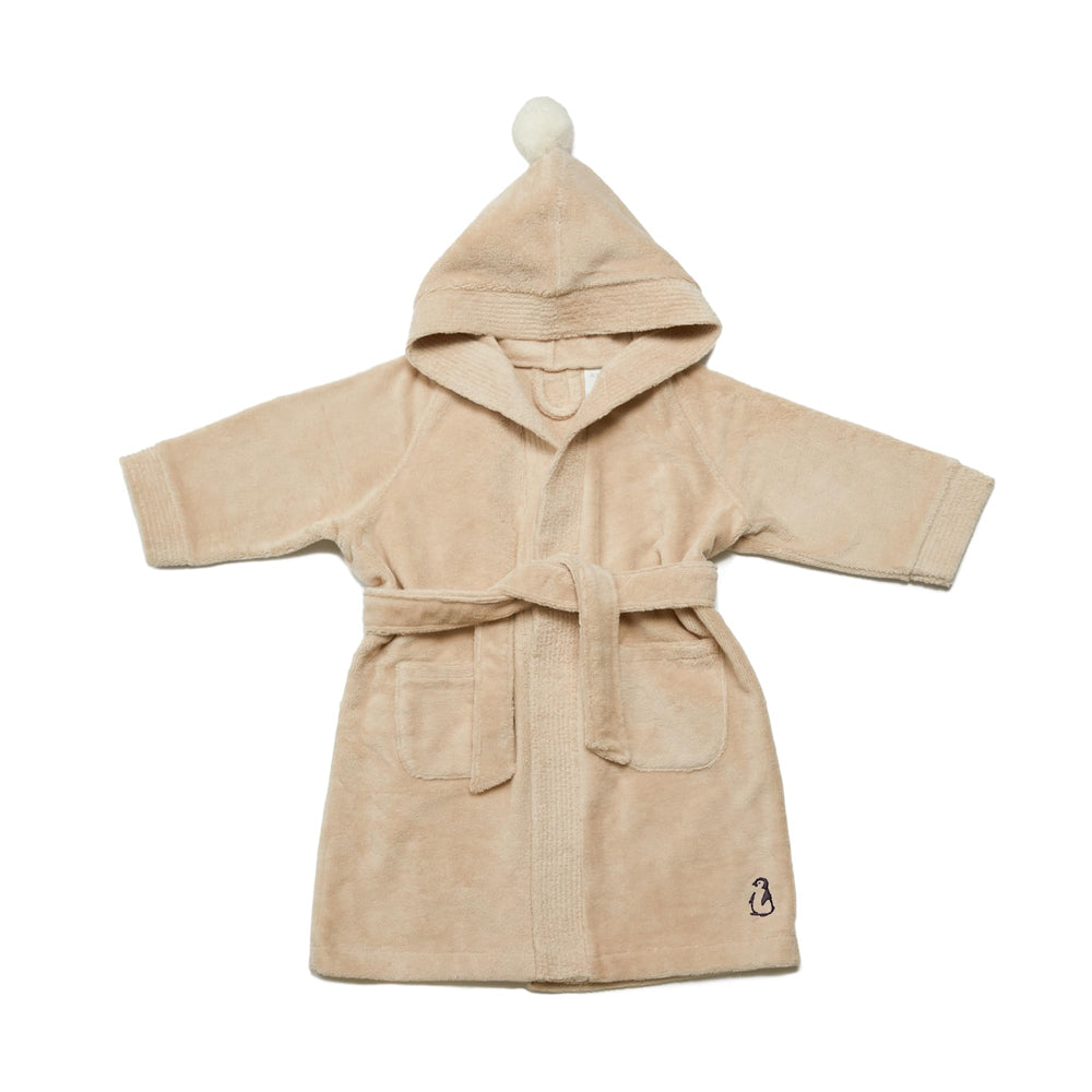 Konny Kids Bathrobes beige hooded-towel keeps kids warm after bath