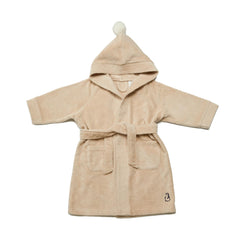 Konny Kids Bathrobes beige hooded-towel keeps kids warm after bath
