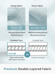 Konny bathrobe features a fixed belt to stay secure during activity