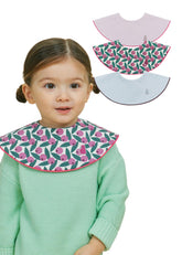 Konny Piped Edge Bib Lilac shows soft fabric for gentle skin comfort during feeds
