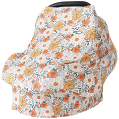 Konssy baby car seat cover provides full coverage for privacy and sun protection.