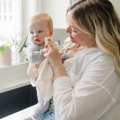 Konssy baby muslin washcloths 11x11 size providing generous bath coverage.