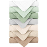 Konssy baby muslin washcloths 7-pack, front view, gentle bath-time cleansing for newborn skin.