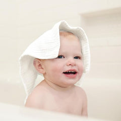 Konssy Baby Muslin Washcloths in seven colors add playful variety to bath routines
