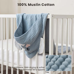 Konssy baby towel wrap after bath highlighting quick absorbency and warm comfort