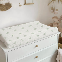Konssy changing pad cover breathable muslin fabric for cooler changes.