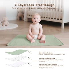 Konssy changing pad waterproof-core-closeup highlights leak protection for surfaces during diaper changes