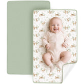 Konssy changing pad Woodland Sage pack-fold demonstrates portable comfort for on-the-go diaper changes
