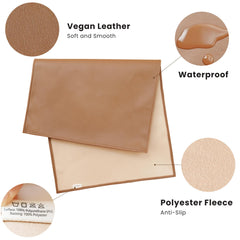Konssy faux leather changing mat wipe-clean surface after diaper changes