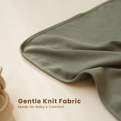 Konssy Knit Baby Blanket close-up fabric texture shows plush warmth