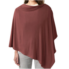 Konssy Knit Nursing Cover chestnut fabric close-up shows soft, breathable knit