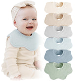 Konssy Muslin Baby Bibs close-up showing absorbent fabric for drool management